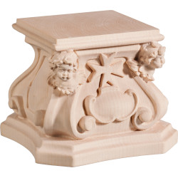 Peana con  cabezas de querubínes